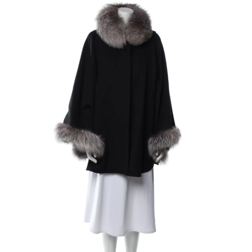 Sofia Cashmere Wool Fur Coat - image 2